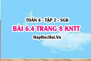 Bài 6.4 trang 8 Toán 6 Tập 2 Kết nối tri thức